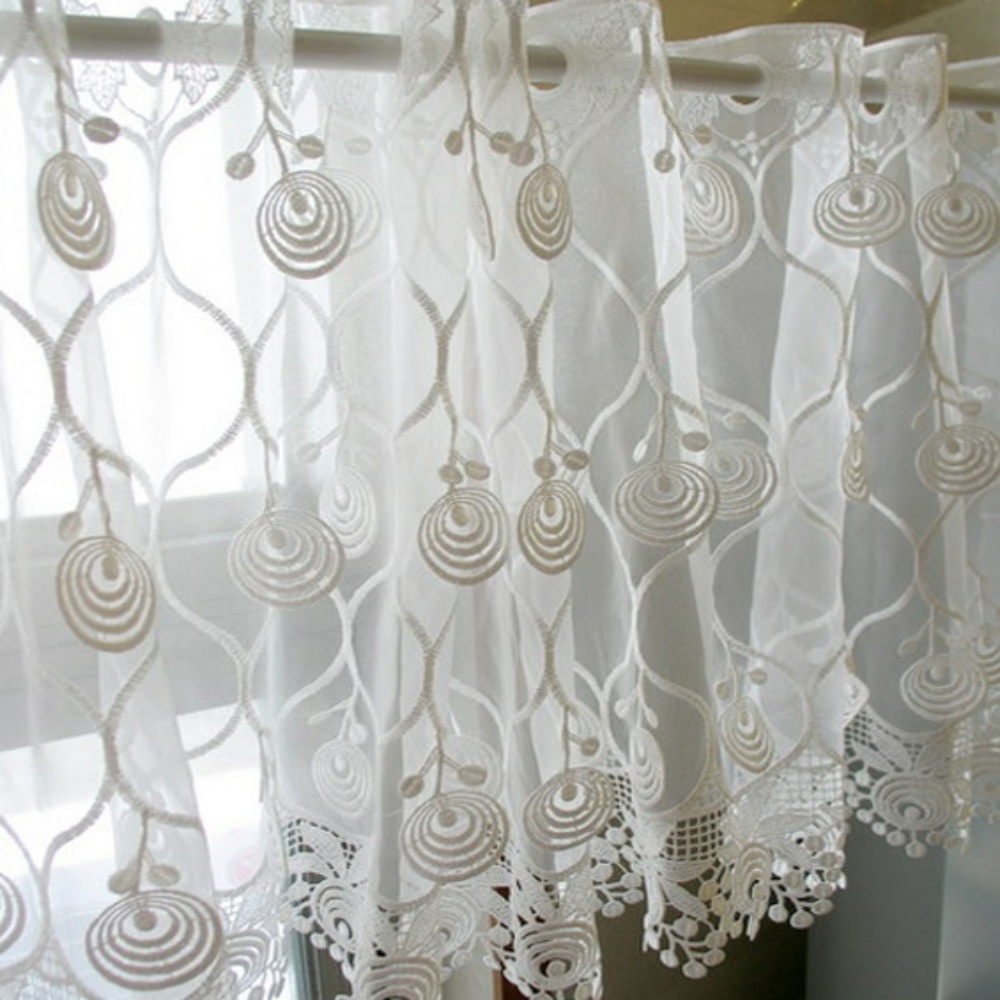 원단마트 balance curtain 커튼 바란스 레이스 라운드 모티브 2 컬러
